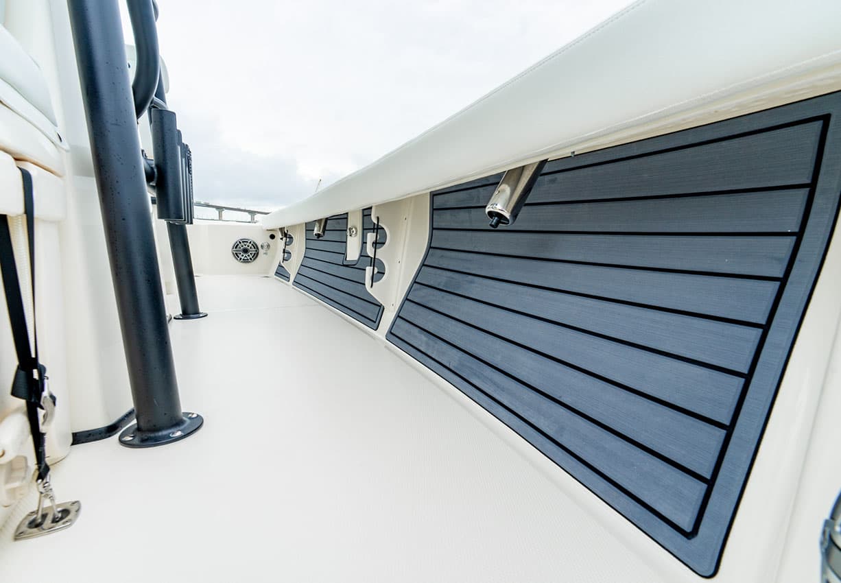 Under Gunnel Storage on Pathfinder 2600 TRS.